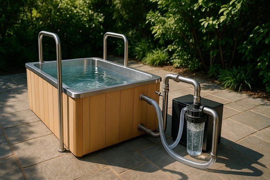 cold plunge filtration setup